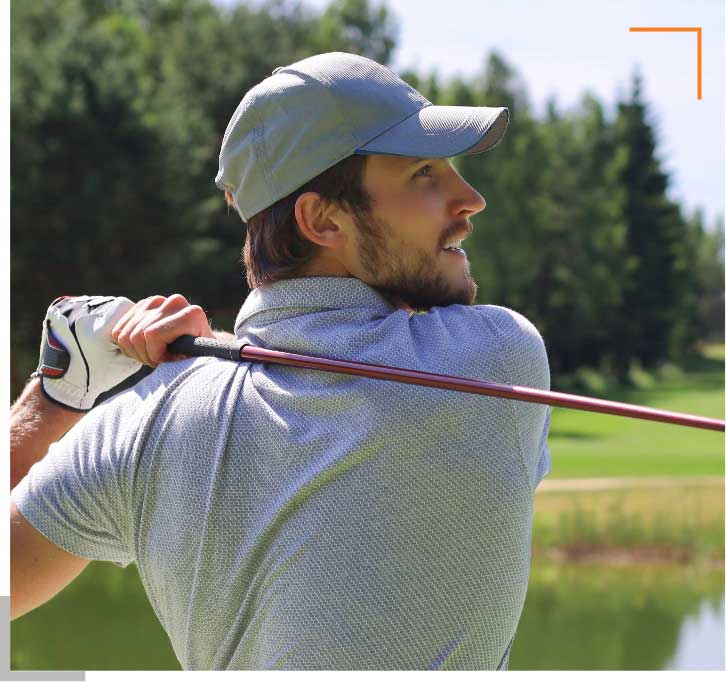 Man Taking Golf Training Calgary