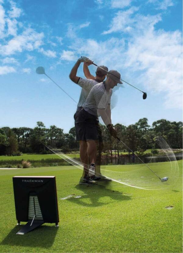 Man Taking Full Swing Golf Lessons Calgary